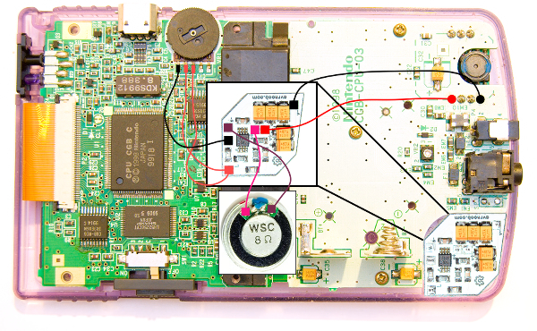 GBC wires soldering diagram