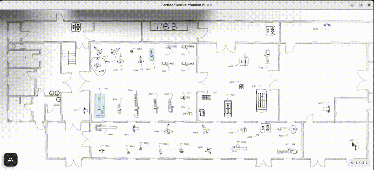 Machine Layout Map